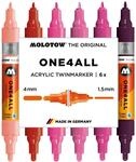 Molotow One4All Acrylic Twin Marker Pink Set (1,5 und 4,0 mm Strichst&auml;rke,