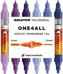 Molotow One4All Acrylic Twin Marker Violet Set (1,5 und 4,0 mm Strichst&auml;rke,
