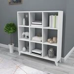 [en.casa] Standregal Svedala offenes B&uuml;cherregal 88 x 88 x 20 cm mit 9 F&auml;chern