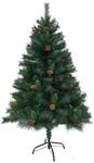 SVITA K&uuml;nstlicher Weihnachtsbaum 150cm klappbar mit Tannenzapfen und...