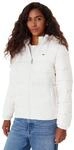 Tommy Jeans Damen Pufferjacke Basic Hooded Down Jacket mit Kapuze, Wei&szlig; (Ecru), S