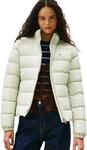 Tommy Jeans Damen Pufferjacke Basic Hooded Down Jacket mit Kapuze, Gr&uuml;n (Misty
