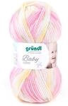 Gr&uuml;ndl Baby color 1 x 50 g, Rose Multicolor | Strick- und H&auml;kelgarn mit...