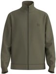 BOSS Herren Zestart Jacke aus Baumwoll-Terry mit Rei&szlig;verschluss und Logo-Aufn&auml;her