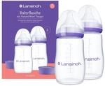 Lansinoh Babyflaschen mit NaturalWave Sauger Gr. M, 240 ml - Doppelpack - neues