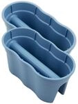KHW | Flowerclip XL 2er-Set | Meerblau | Pflanzgef&auml;&szlig;e f&uuml;r Balkon- &