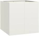 vidaXL Pflanzgef&auml;&szlig; Wei&szlig; 80x80x80 cm Stahl, Pflanzschale,
