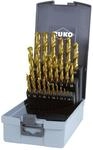 RUKO HSS-G Spiralbohrersatz in Kunststoffkassette, DIN 338, Typ N, verzinnt,