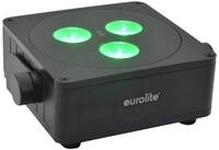 EUROLITE AKKU IP Flat Light 3 sw | Flacher IP65-Scheinwerfer mit 3x...