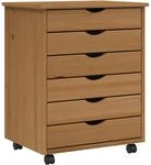vidaXL Rollschrank, Rollcontainer mit 6 Schubladen, Kommode Schubladenschrank mit