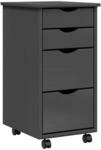 vidaXL Rollschrank, Rollcontainer mit 4 Schubladen, Kommode Schubladenschrank...