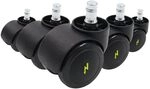 hjh OFFICE 619044 5x Elektrisch leitf&auml;hige Rollen 10x50 mm B&uuml;rostuhl Rollen f&uuml;r