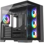 Silentware View A-RGB Black Midi Tower PC-Geh&auml;use Showcase, Frontpanel und