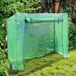 Wiltec Gew&auml;chshaus 200 x 77 x 169 cm, Foliengew&auml;chshaus mit Rei&szlig;verschluss,