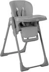 Kikkaboo Kinderhochstuhl Comfy h&ouml;henverstellbar, Gurt, Doppeltablett, klappbar grau