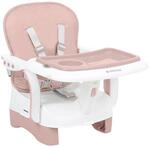 Kikkaboo Kinderstuhl, Boostersitz Chewy, Doppeltablett, Sicherheitsgurt, faltbar rosa
