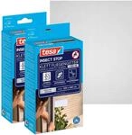 tesa INSECT STOP Klett Fliegengitter Premium - 2x 120 cm x 240 cm Anthrazit | 2-tlg.,