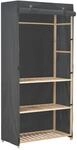 vidaXL 3-stufiger Kleiderschrank Grau 79 x 40 x 170 cm Stoff