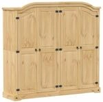 vidaXL Kleiderschrank, Garderobenschrank mit Stauraum Metallgriff, Hochschrank...