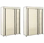 vidaXL 2X Faltschrank Kleiderschrank Stoffschrank Campingschrank Garderobe...