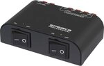 SpeaKa Professional 2 Port Lautsprecher-Umschalter Klemmanschluss Metallgeh&auml;use