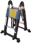 WORHAN 5.6m TELESKOPLEITER MIT DOPPELT AUSFAHRBAREN STABILISATOREN ANLEGELEITER