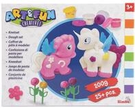 Simba 106326016 - Art and Fun Knetset Einhorn, 4X 50g Knete, 2X Einhorn-Form,