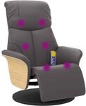 vidaXL Massagesessel, Sessel Verstellbare R&uuml;ckenlehne Fu&szlig;teil, Drehbar
