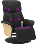 vidaXL Massagesessel, Sessel Verstellbare R&uuml;ckenlehne Fu&szlig;teil, Drehbar