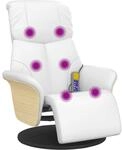vidaXL Massagesessel, Sessel Verstellbare R&uuml;ckenlehne Fu&szlig;teil, Drehbar