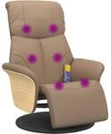 vidaXL Massagesessel, Sessel Verstellbare R&uuml;ckenlehne Fu&szlig;teil, Drehbar