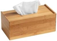 WENKO Bambus Kosmetiktuch-Box Terra - Kosmetiktuchspender, Bambus, 25 x 13 x 10...