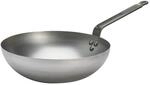 DE BUYER Wokpfanne aus Eisen, Durchmesser 28 cm