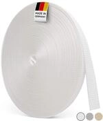BAUHELD 50m Rolladengurt 20mm Wei&szlig; [Made in Germany] - F&uuml;r Rollladen an...