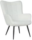byLIVING Sessel UTA, Boucl&eacute; Off White, wei&szlig;, Gestell schwarz, Relaxsessel