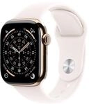 Apple Watch Series 11 GPS + Cellular 42 mm Smartwatch mit Titangeh&auml;use in Gold...