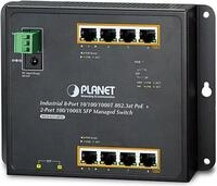 PLANET PLANETIndustrial 8-Port Gigabit PoE Wall-Mount Switch & 2-Port SFP Uplink