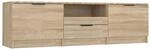 vidaXL TV-Schrank, Sonoma Eiche, 140x35x40 cm, Holzwerkstoff, TV-Board f&uuml;r...