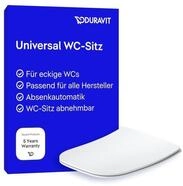 Duravit WC-Sitz Univavo, WC-Sitz eckig, Klobrille mit doppelter Absenkautomatik,