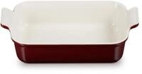 Le Creuset Rechteckige Auflaufform Tradition aus Steinzeug, 26 cm, 2.4 Liter, Garnet,