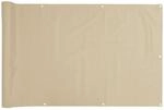 vidaXL Balkon Sichtschutz 75x600cm Beige Balkonbespannung Balkonverkleidung