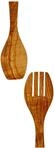Metaltex 580630010 Salatbesteck 30 cm Olivenholz, Braun