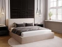 GRAINGOLD Monaco Bett 160x200, Polsterbett mit Bettkasten, Polsterbett mit Stauraum,