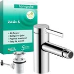 hansgrohe Zesis S - Bidetarmatur mit Zugstangen-Ablauf, Einhebel-Bidetmische