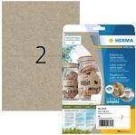 HERMA 10757 Universal Etiketten aus Graspapier, 20 Blatt, 210 x 148 mm, 2 pro A4