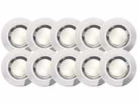 BRILLIANT Lampe Cosa 30 LED Einbauleuchtenset 10 Stück edelstahl/warmweiß | 