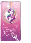 ROTH Kinder-Badetuch - Einhornportrait, 60x120 cm, platzsparendes und schnell