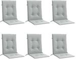 vidaXL Niedriglehner-Auflagen 6 STK. Melange Hellgrau 100x50x4cm Stoff