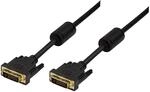 Logilink DVI-D Anschlusskabel 2m (Dual Link, Ferritkern)