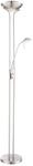 LED Deckenfluter 1-flammig Leonas Farbe: Nickel matt, Leuchtmittel: 1 x LED 16 W 18 V